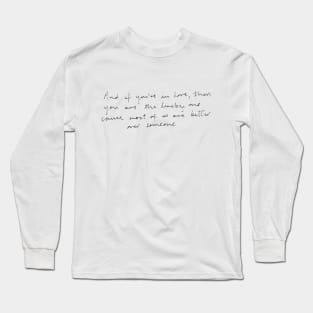 Youth Lyrics Long Sleeve T-Shirt